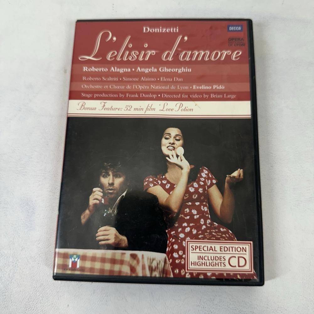 Donizetti L'elisir D'amore Opera National de Lyon DVD Special Edition + CD Decca